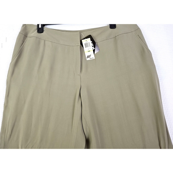 Alfani ~Woman Plus Size 18W~ Cement 100% Pure Silk Wide-Leg Pants NWT $89.00 - Picture 12 of 12